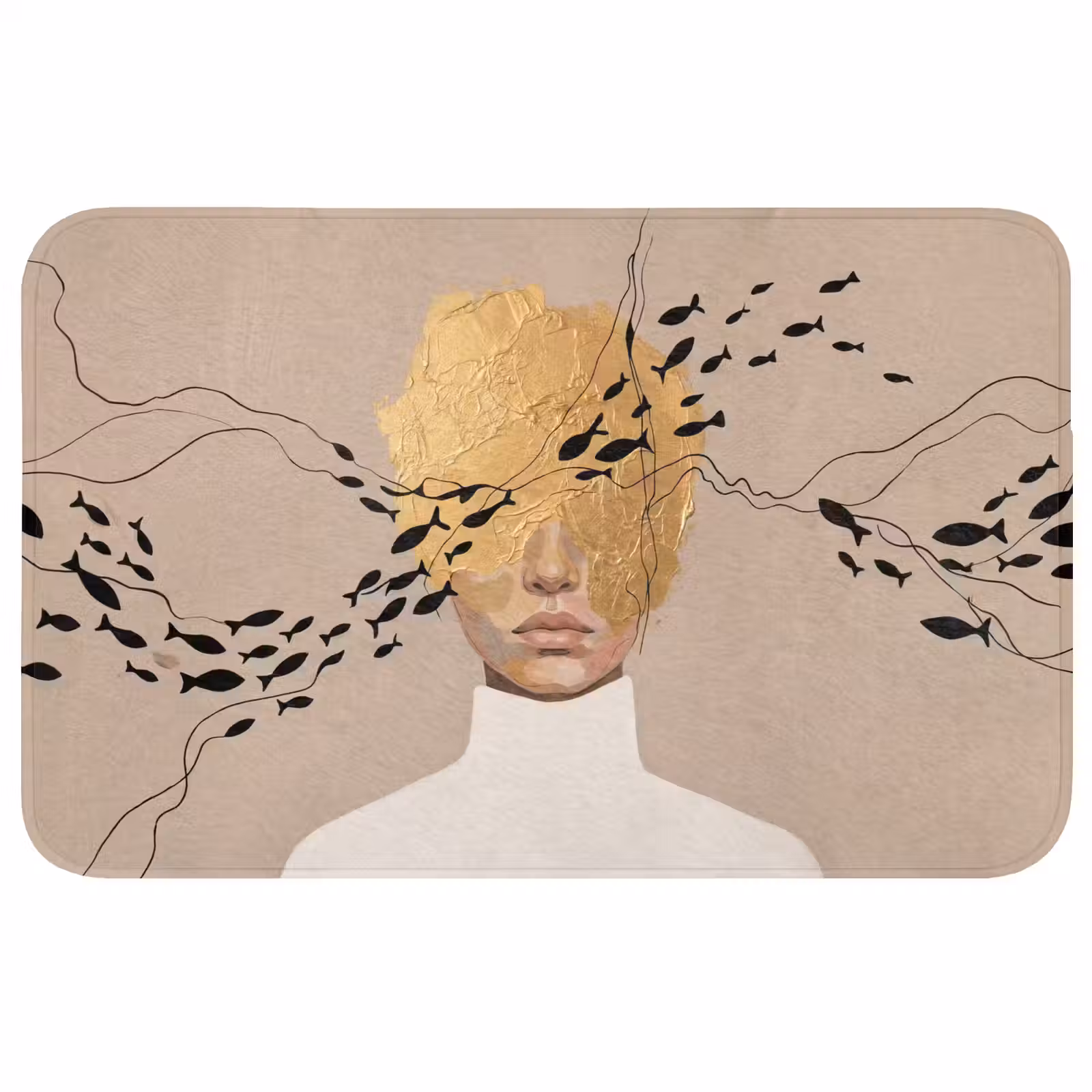 Badmat - Modern - Vrouw - Goud — 1