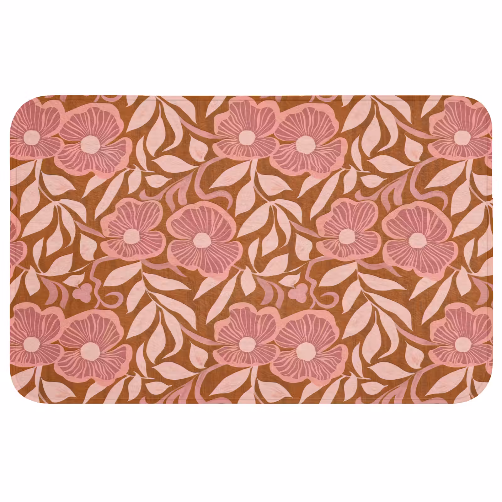 Badmat - Sfeer - Bloemen - Roze — 1