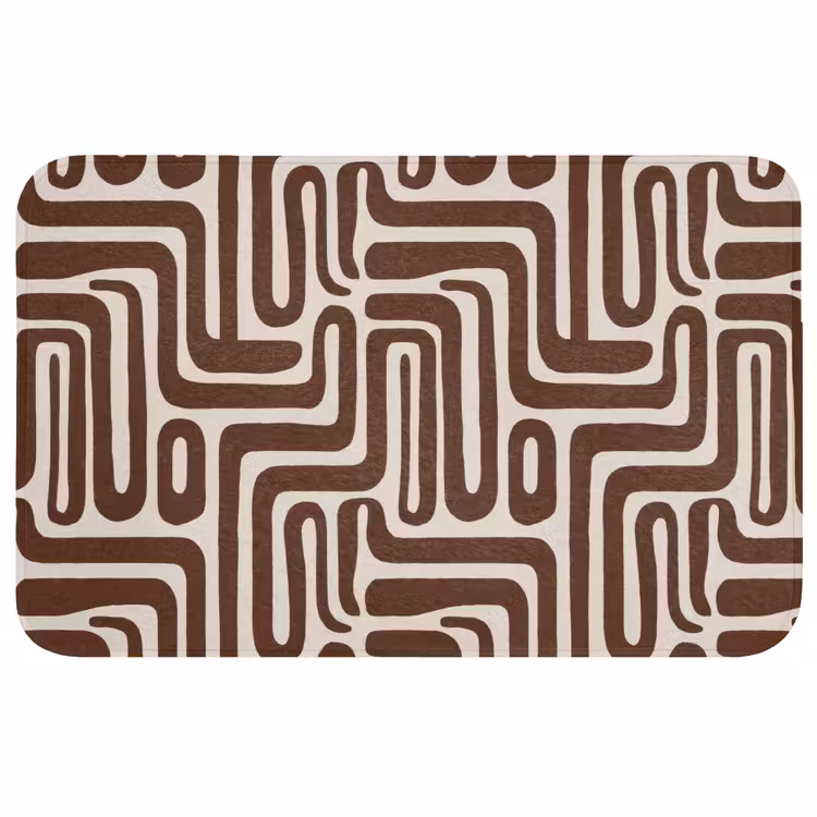 Badmat - Abstract - Patroon - Bruin — 1