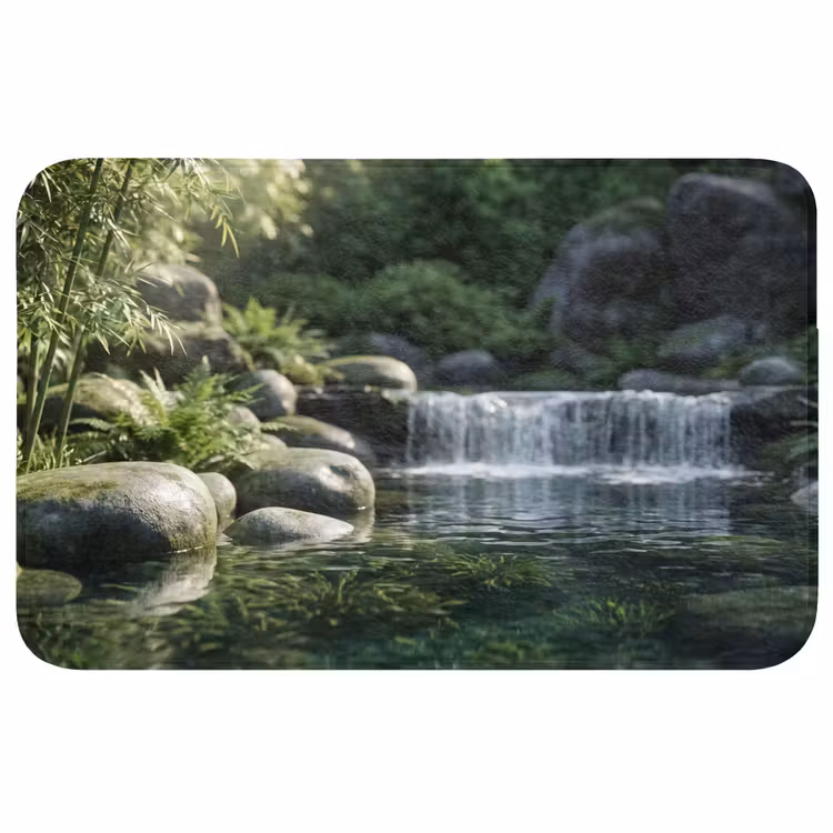 Badmat - Beek - Waterval - Natuur - Groen — 1