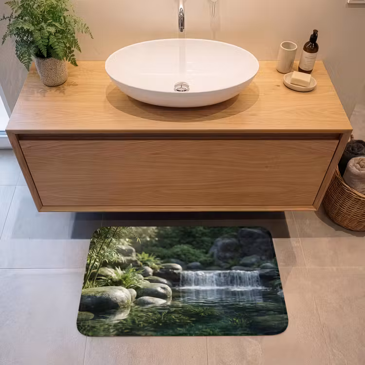 Badmat - Beek - Waterval - Natuur - Groen — 2