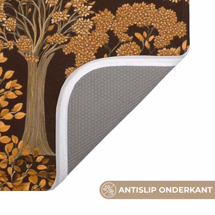 Badmat - Bomen - Patroon - Bruin — 3