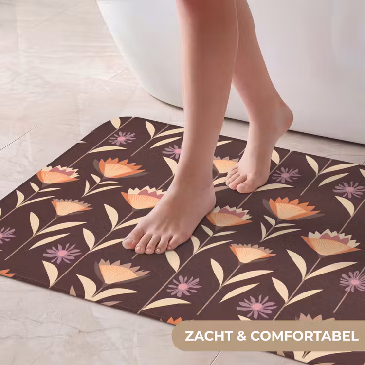 Badmat - Elegant - Retro - Bruin — 5
