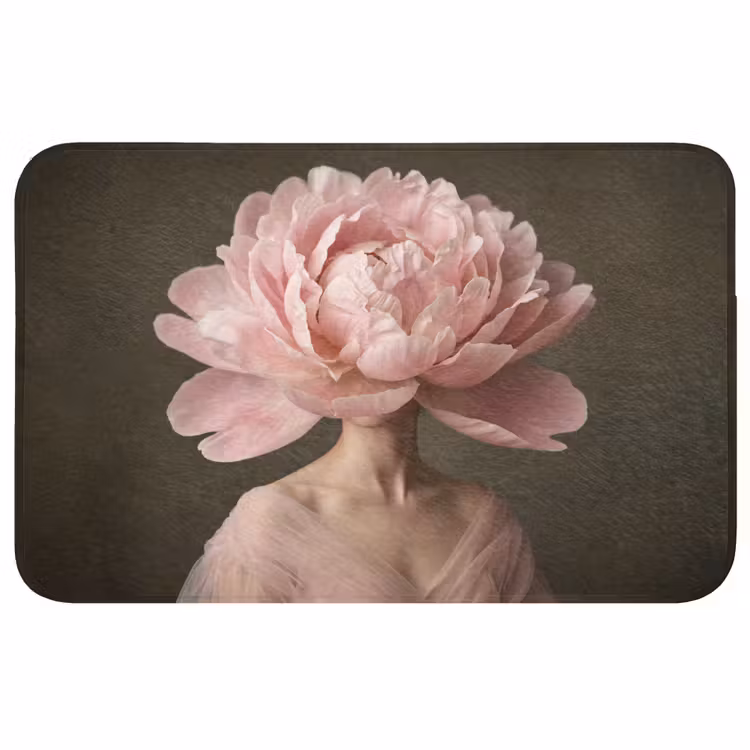 Badmat - Gezicht - Roos - Roze — 1