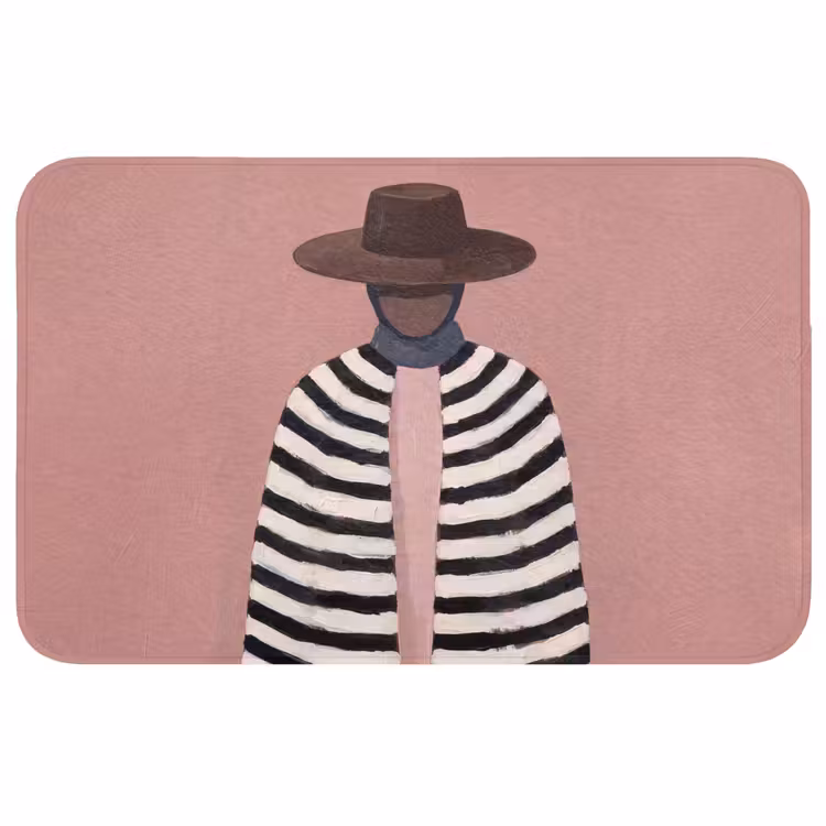 Badmat - Grafisch - Vrouw - Roze — 1