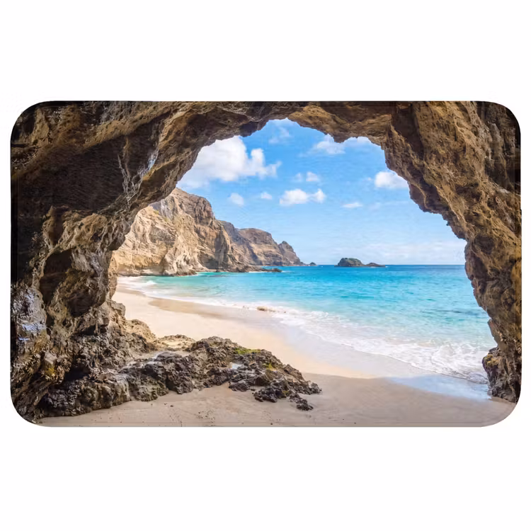 Badmat - Grot - Strand - Zee - Blauw — 1