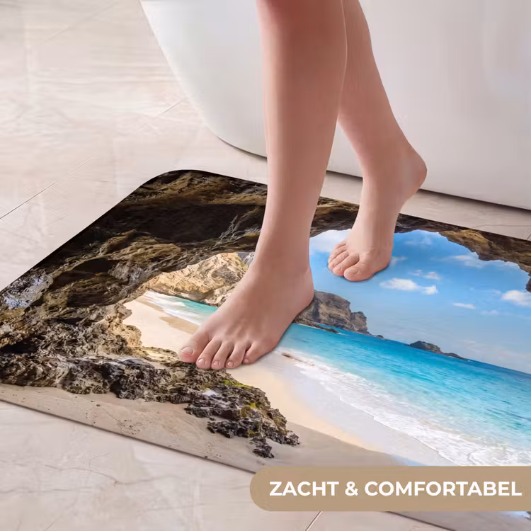 Badmat - Grot - Strand - Zee - Blauw — 5