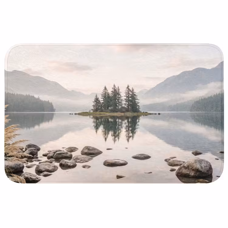 Badmat - Meer - Bergen - Landschap - Groen — 1