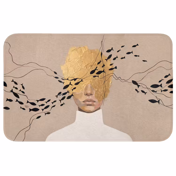 Badmat - Modern - Vrouw - Goud — 1