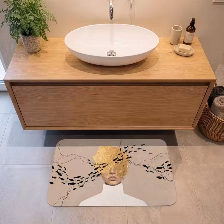 Badmat - Modern - Vrouw - Goud — 2