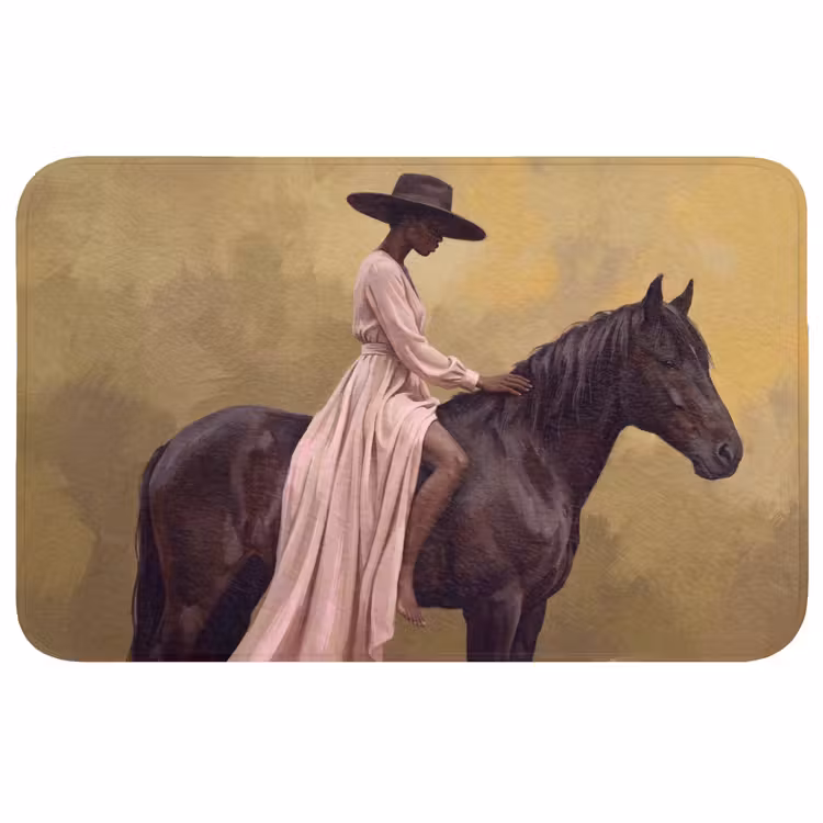 Badmat - Paard - Klassiek - Oker — 1
