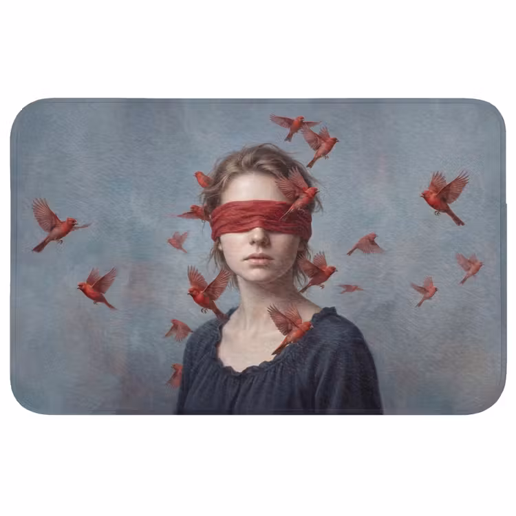 Badmat - Portret - Krachtig - Rood — 1