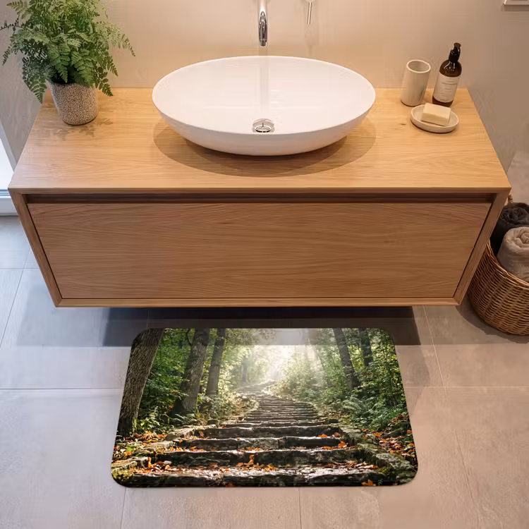 Badmat - Stenen - Trap - Bos - Natuur — 2