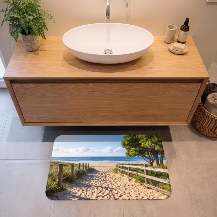Badmat - Strand - Zandpad - Oceaan - Natuur — 2
