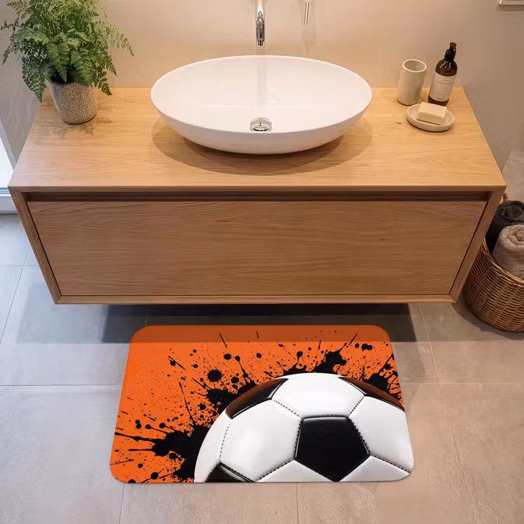 Badmat - Voetbal - Verf - Sport - Oranje — 2