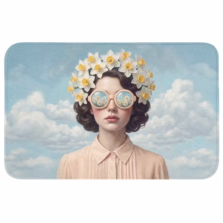 Badmat - Vrouw - Narcissen - Geel — 1