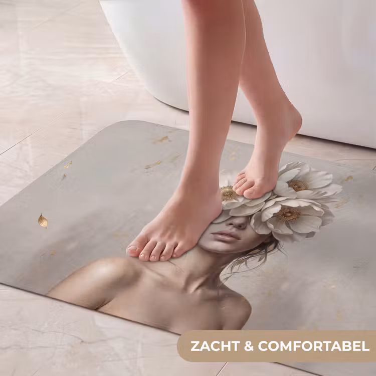 Badmat - Vrouw - Pioenroos - Wit — 5