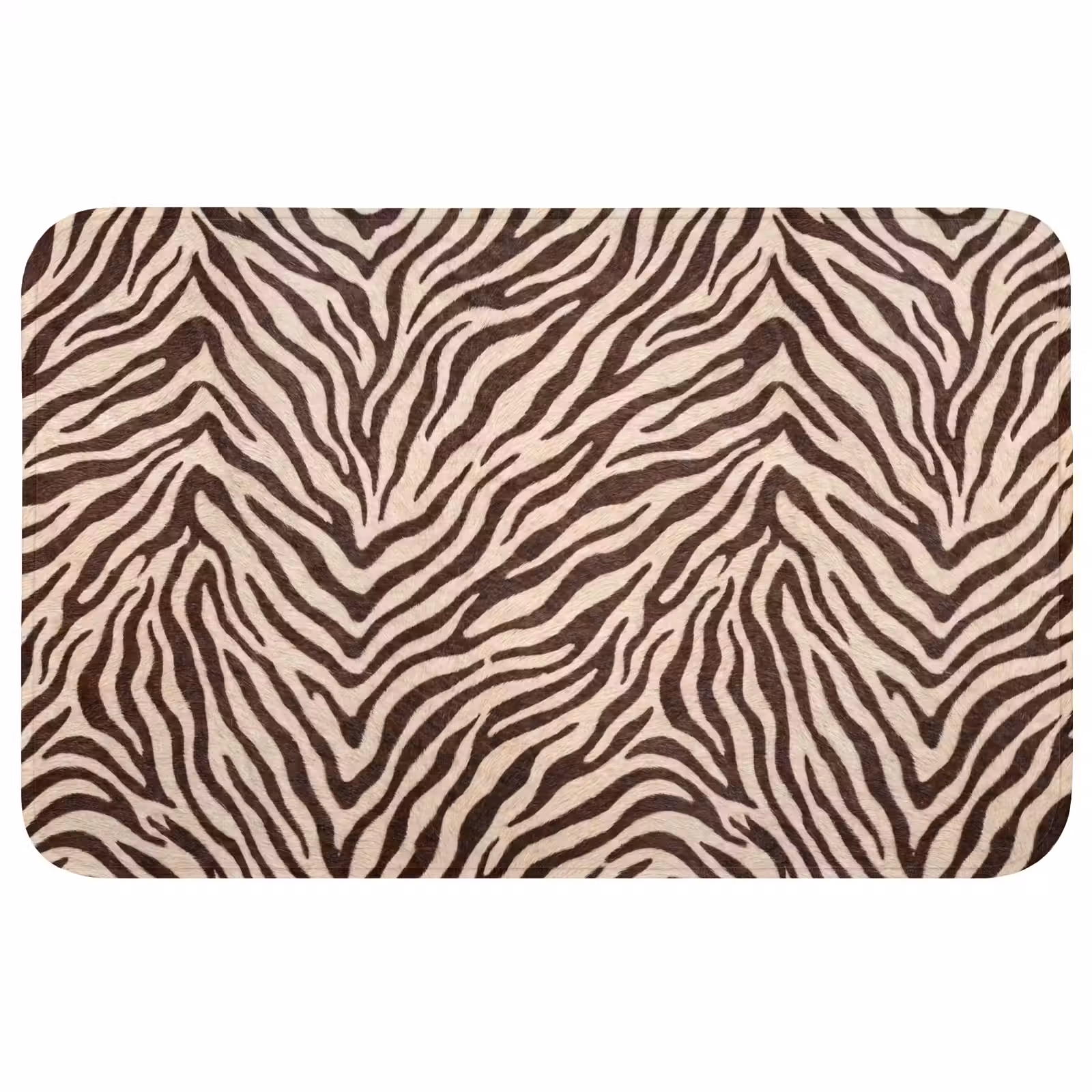 Badmat - Zebra - Strepen - Bruin — 1