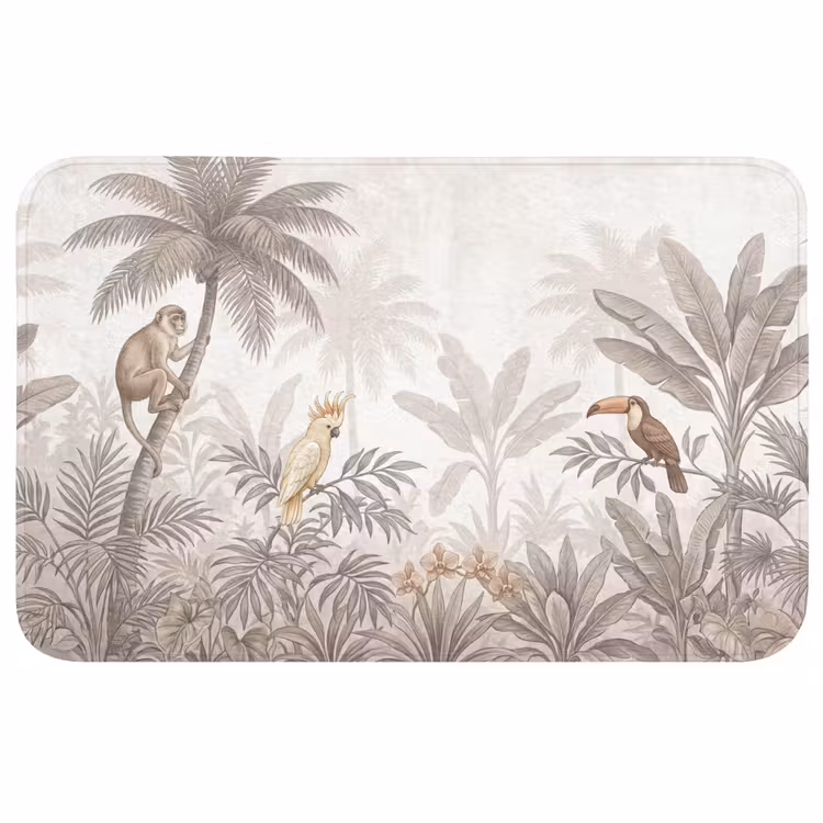 Badmat - Jungle - Dieren - Palmbomen — 1