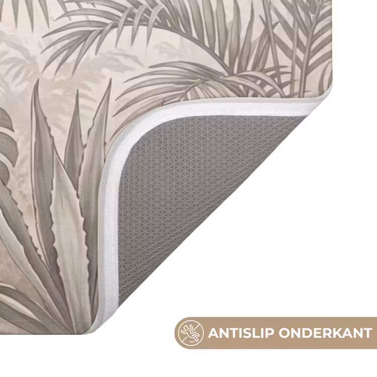 Badmat - Jungle - Tropisch - Natuur -Vintage - Beige — 3