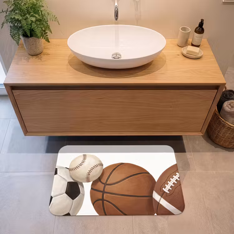 Badmat - Sport - Ballen - Illustratie — 2