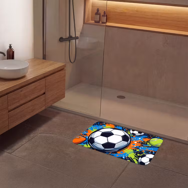 Badmat - Sport - Ballen - Kleurrijk — 6