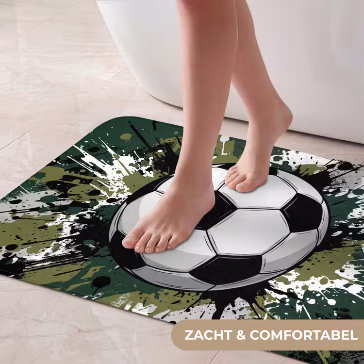 Badmat - Voetbal - Verf - Spetters - Groen — 5