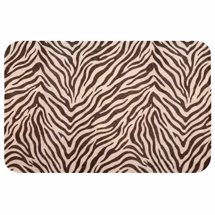 Badmat - Zebra - Strepen - Bruin — 1