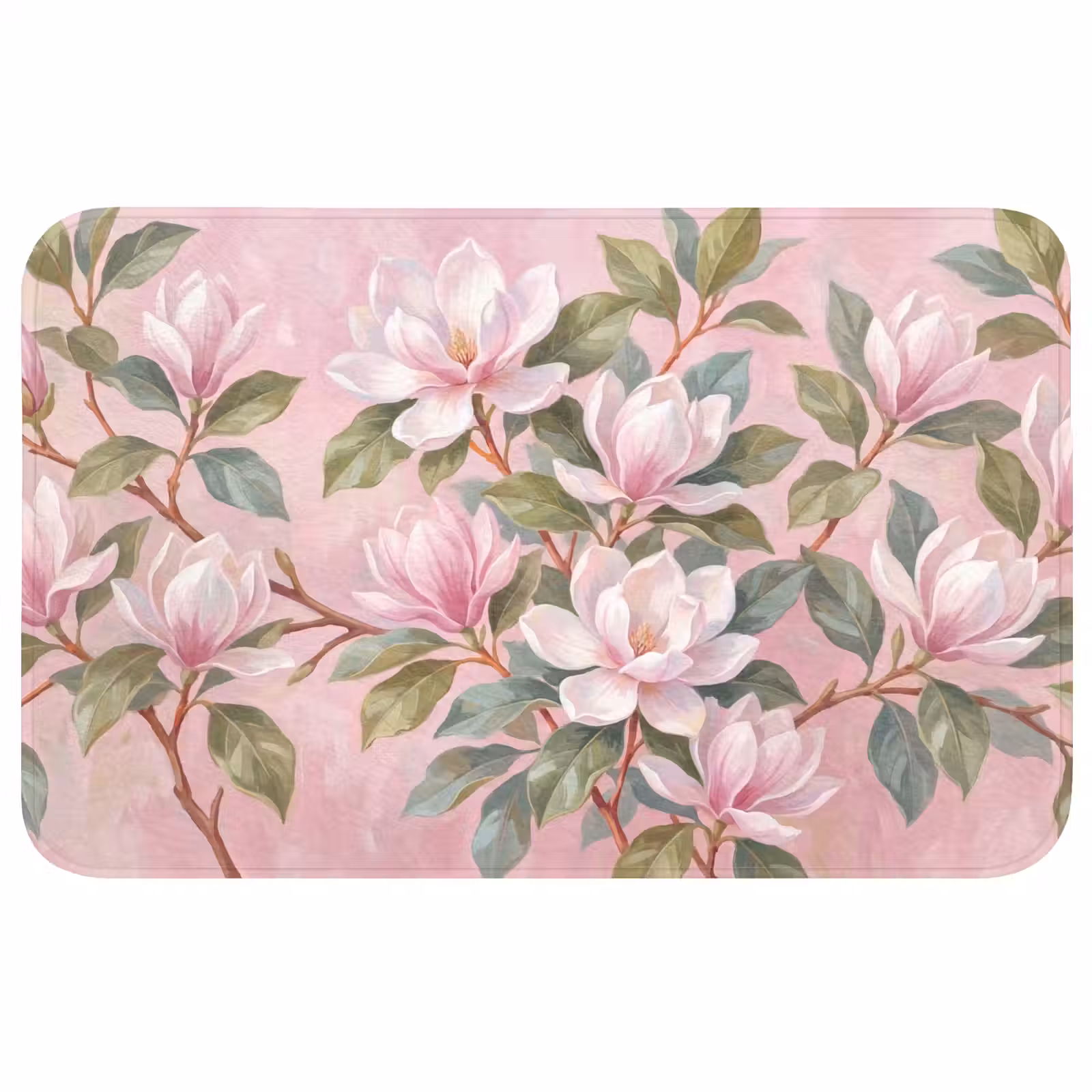 Badmat - Magnolia's - Patroon - Roze — 1