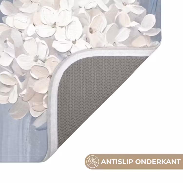 Badmat - Bloemen - Illustratie - Blauw — 3