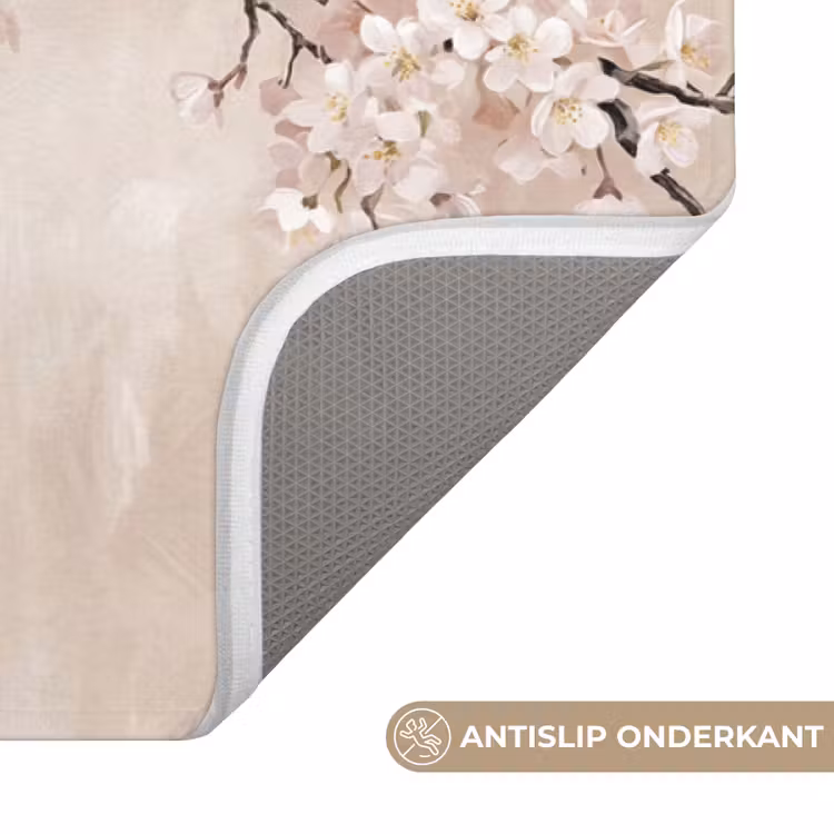 Badmat - Bloesem - Illustratie - Taupe — 3