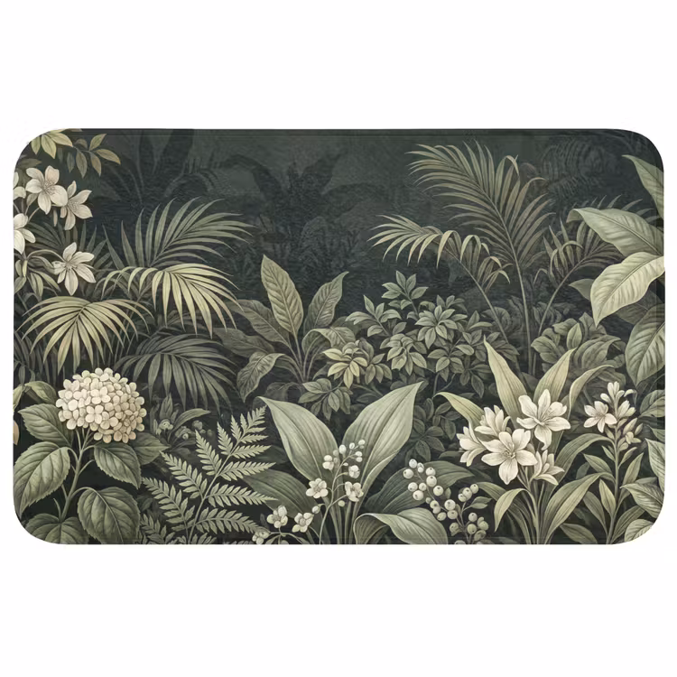Badmat - Jungle - Bladeren - Botanisch - Groen — 1