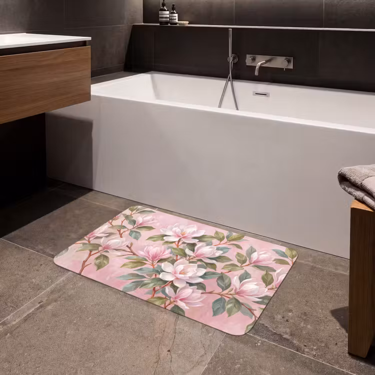 Badmat - Magnolia's - Patroon - Roze — 4