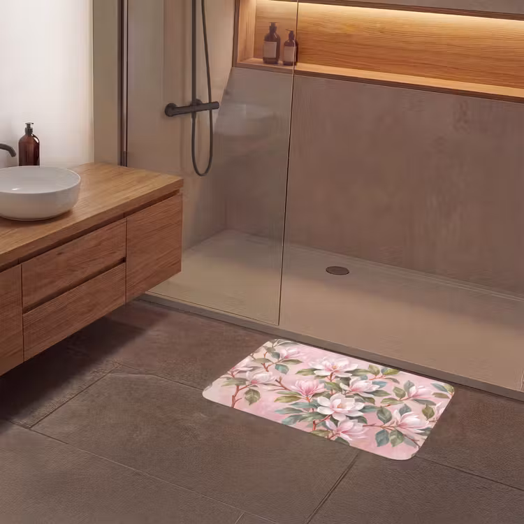 Badmat - Magnolia's - Patroon - Roze — 6