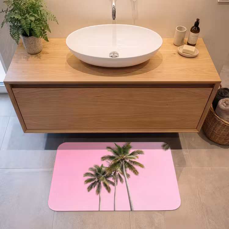 Badmat - Palmboom - Tropisch - Pink — 2