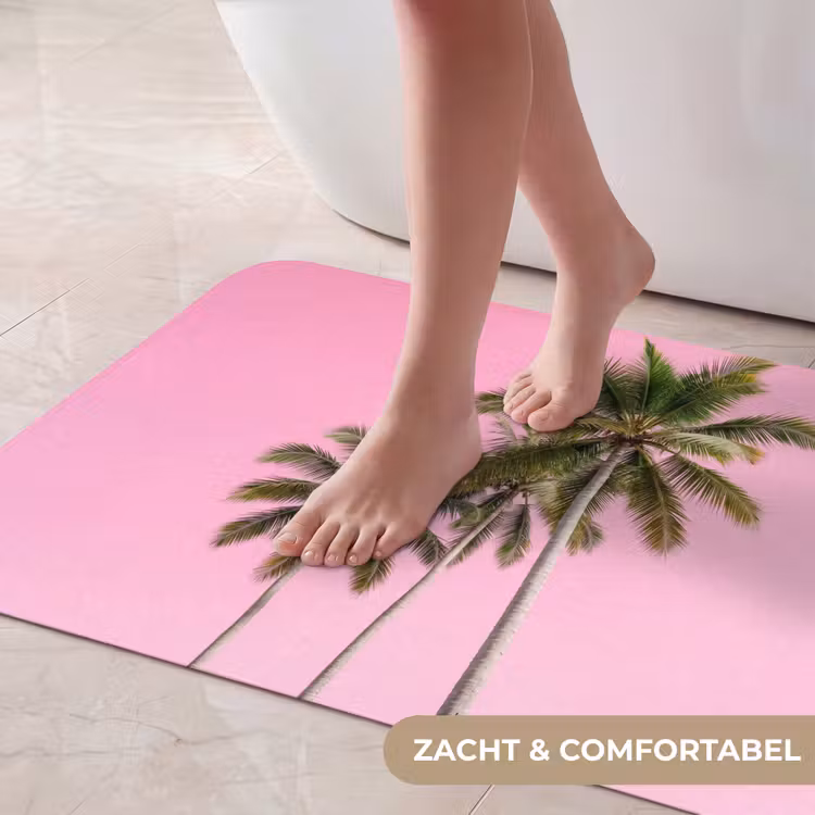 Badmat - Palmboom - Tropisch - Pink — 5