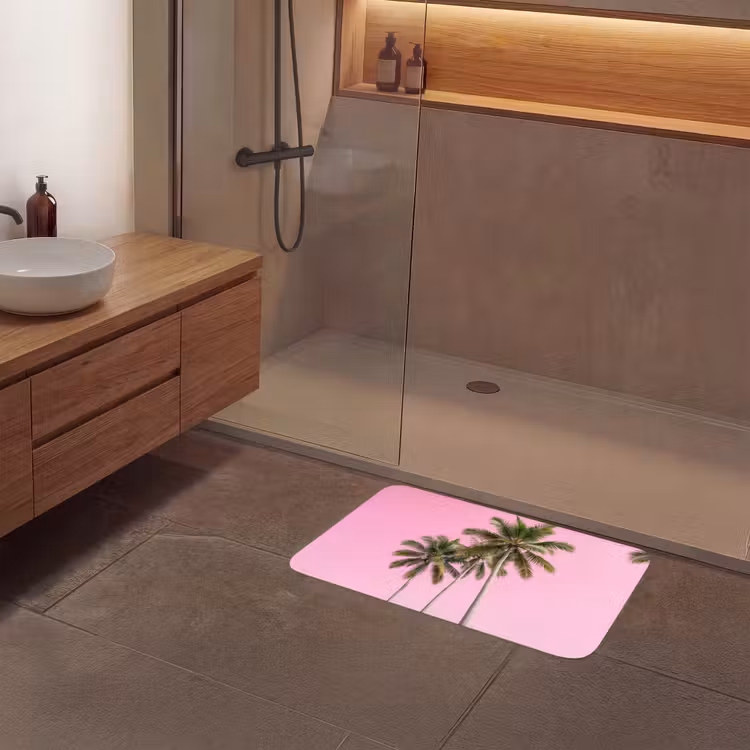 Badmat - Palmboom - Tropisch - Pink — 6