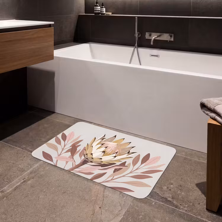 Badmat - Protea - Bloem - Botanisch - Beige — 4
