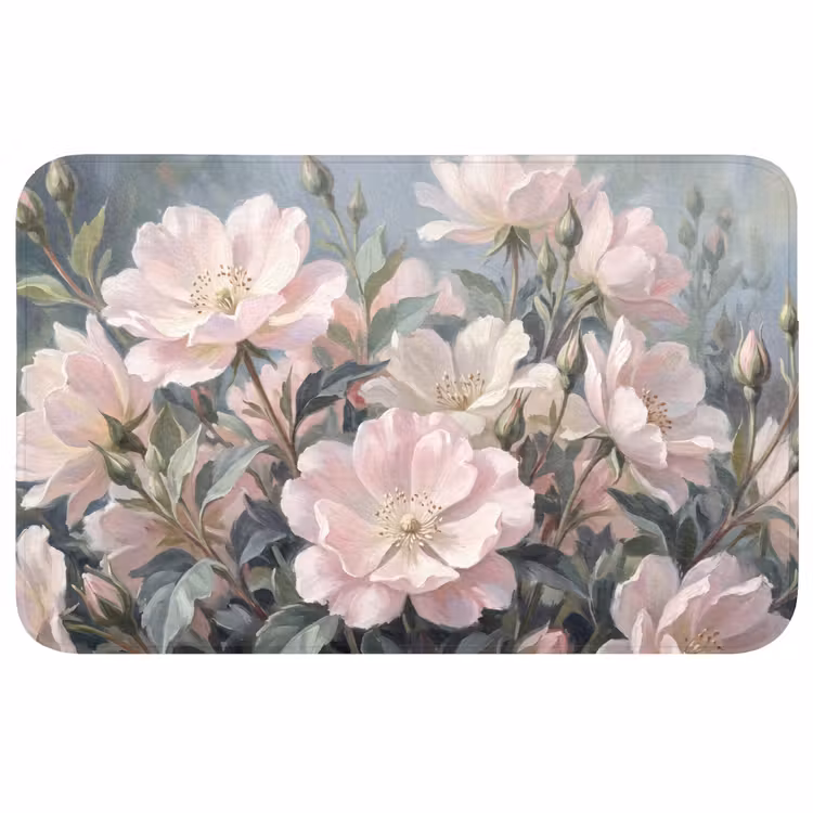 Badmat - Rozen - Illustratie - Roze — 1