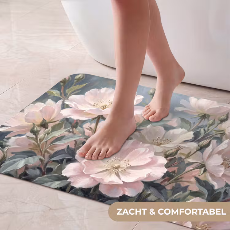 Badmat - Rozen - Illustratie - Roze — 5