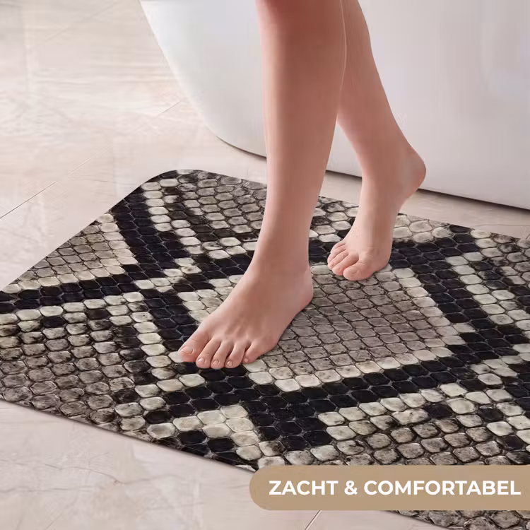 Badmat - Slangenleer - Patroon - Beige — 5