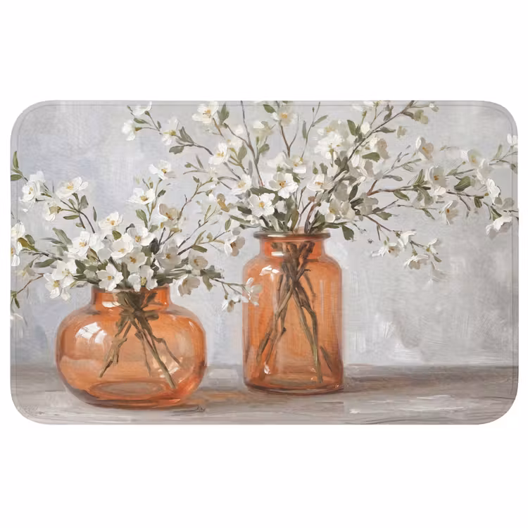 Badmat - Vazen - Bloemen - Oranje — 1