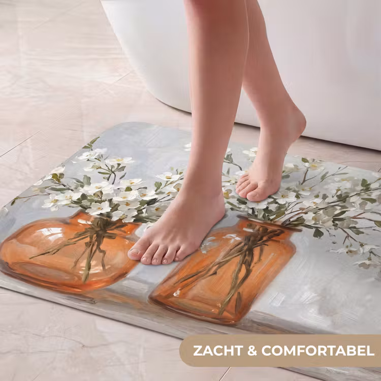 Badmat - Vazen - Bloemen - Oranje — 5