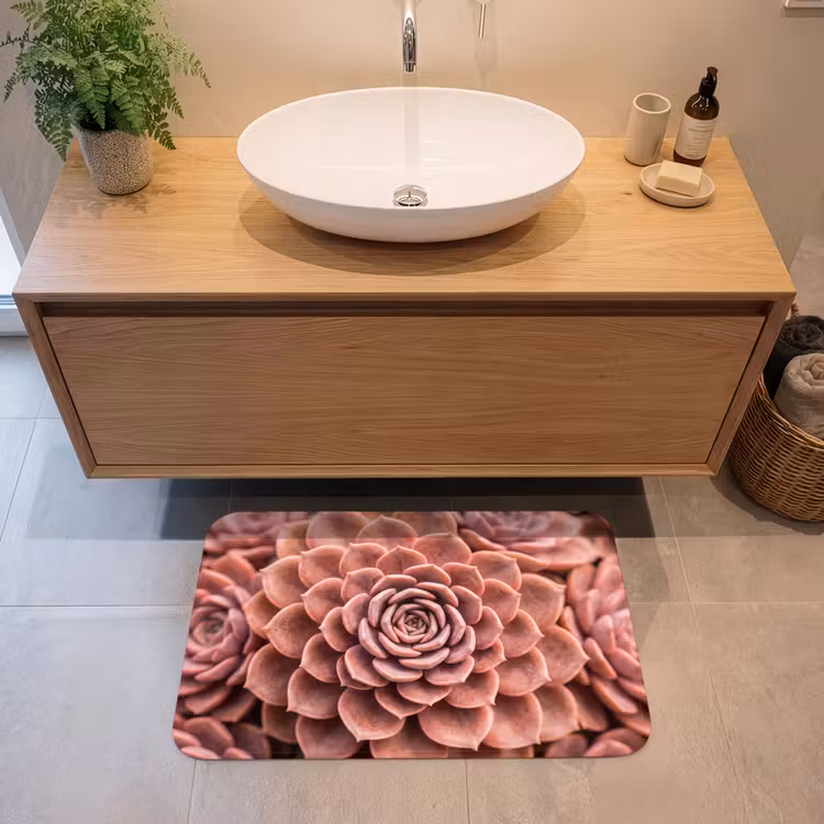 Badmat - Vetplant - Organisch - Roze — 2
