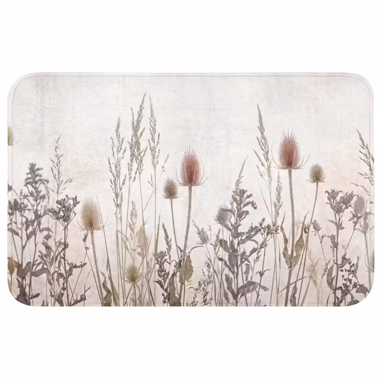 Badmat - Weidebloemen - Design - Sepia — 1