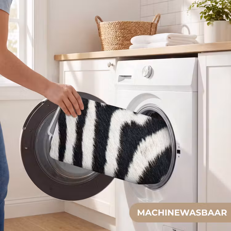 Badmat - Zebra - Vacht - Klassiek - Zwart - Wit — 7