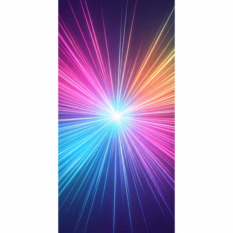 Behang - Abstract - Light - Burst - Modern - Colorful — 2