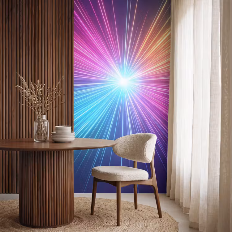 Behang - Abstract - Light - Burst - Modern - Colorful — 4