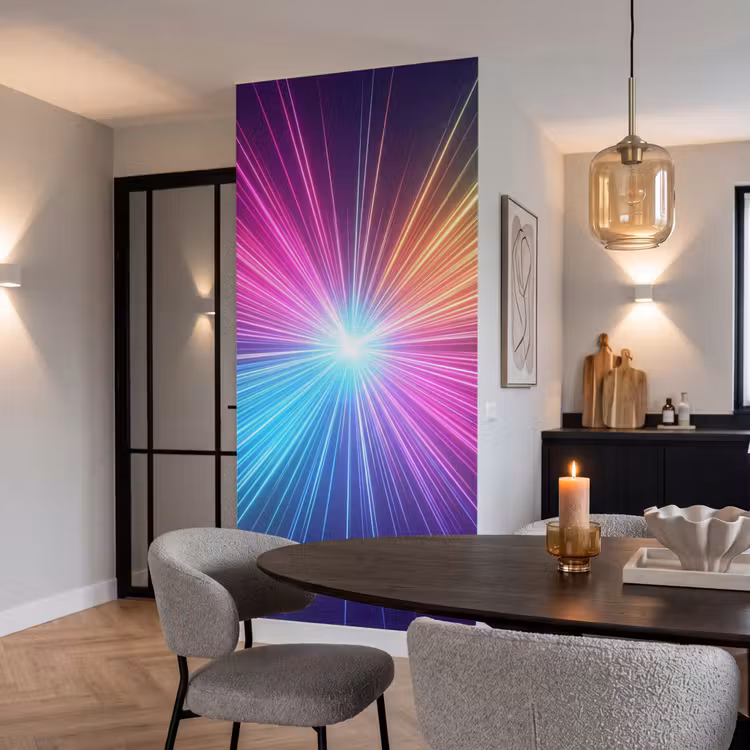 Behang - Abstract - Light - Burst - Modern - Colorful — 5