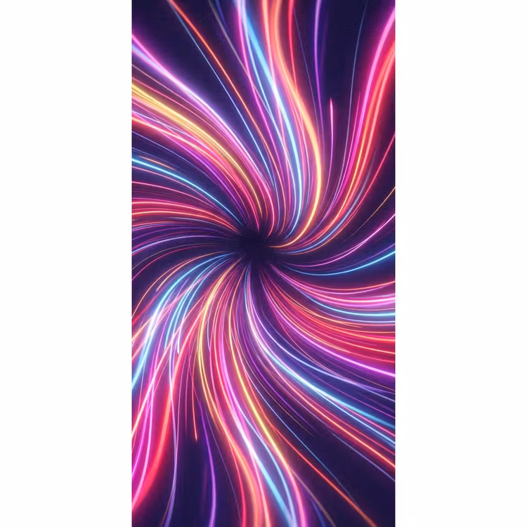 Behang - Abstract - Swirl - Futuristic - Neon — 2